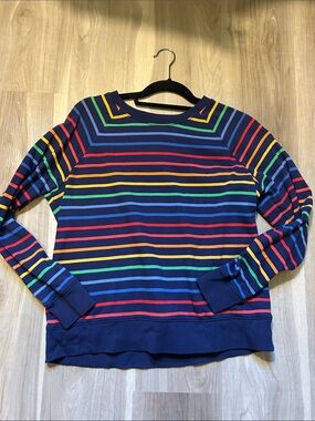 Primary Grown-ups sweatshirt in sunrise rainbow stripe
